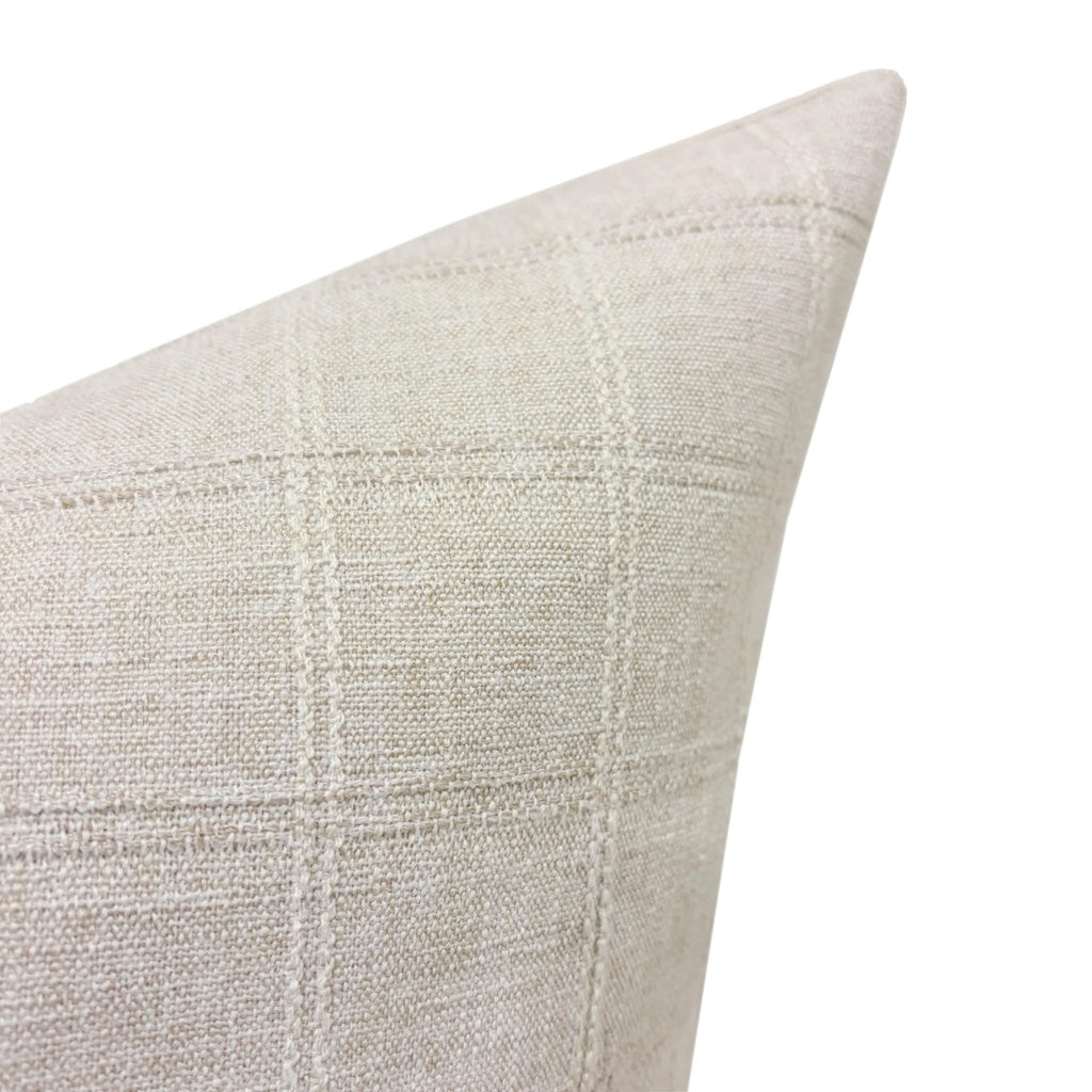 GRETA  ||  Cream Striped Pillow Cover, Designer Pillow, Neutral Pillow, Farmhouse Pillow, Cream Striped Pillow