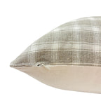 BARRETT || Taupe Gingham Check Pillow Cover, Designer Pillow, Neutral Pillow, Neutral Gingham Pillow, Taupe Check Pillow