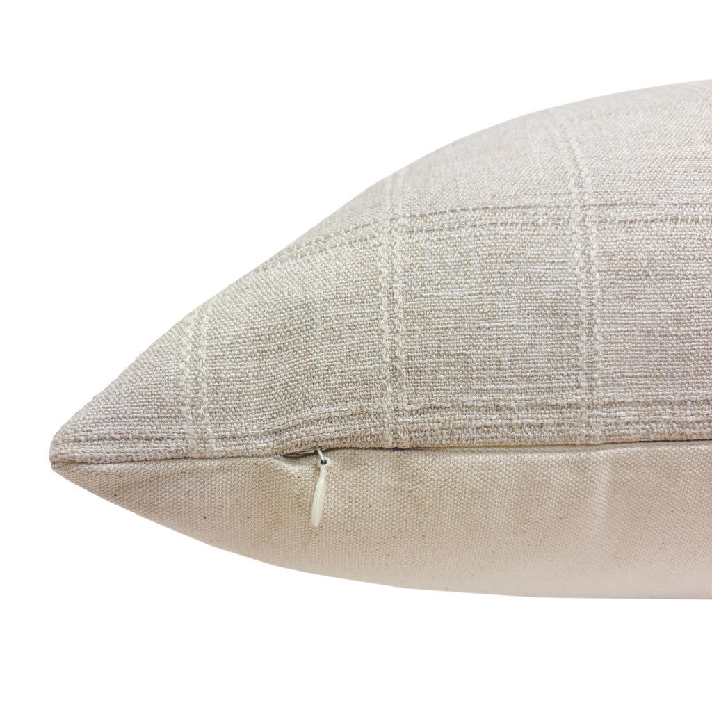 GRETA  ||  Cream Striped Pillow Cover, Designer Pillow, Neutral Pillow, Farmhouse Pillow, Cream Striped Pillow