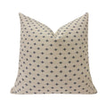 EVERLEY || Navy and Beige Woven Pillow Cover, Small Print Pillow Cover, Neutral and Blue Pillow, Western Pillow, Geometric Pillow Cover