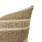 OAKLEY || Brown Striped Woven Pillow Cover, Striped Pillow, Designer Pillow, Brown Woven Textured Pillow
