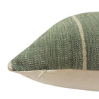 RIDGE || Leafy Green Woven Pillow Cover, Striped Pillow, Designer Pillow, Green Textured Pillow Cover