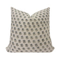 VERA || Designer Floral Linen Pillow Cover, Small Print Floral Pillow Cover, Block Print Linen Pillow