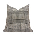 PRESTON ||  Black Plaid Pillow Cover, Textured Pillow, Plaid Pillow Cover, Sofa Pillow, Grey Plaid Pillow, Plaid Pillow Cover