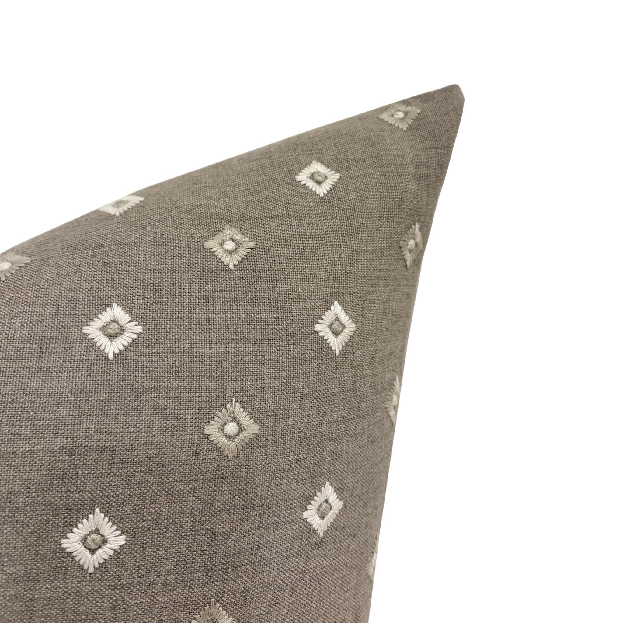 MONROE || Designer Pillow Cover, Brown Pillow, Small Brown Print Pillow, Sofa Pillow, Brown Print Pillow Cover
