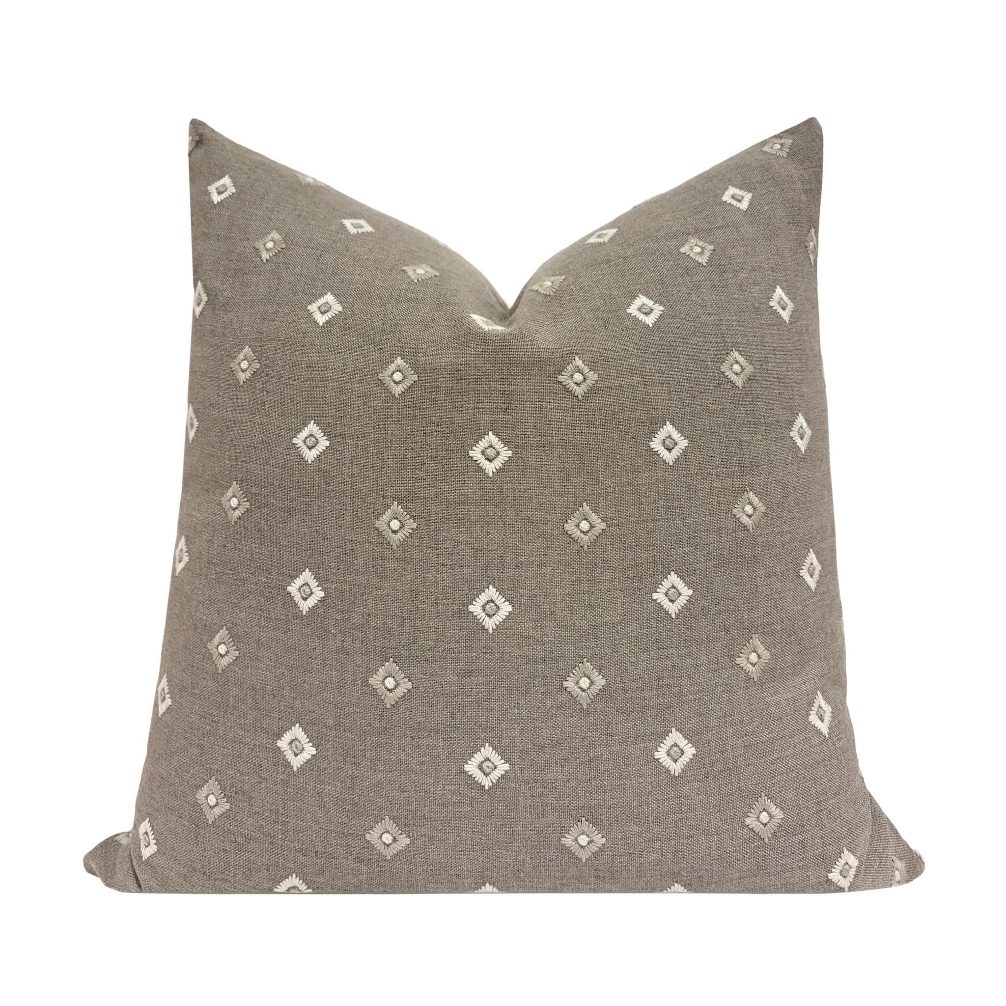 MONROE || Designer Pillow Cover, Brown Pillow, Small Brown Print Pillow, Sofa Pillow, Brown Print Pillow Cover