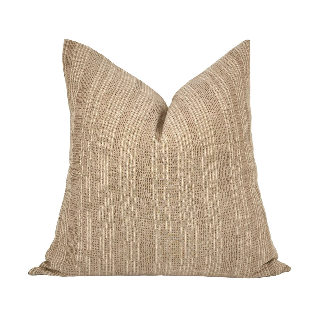 PILLOW COMBO || Set Of Three Designer Pillow Covers, Brown Stripes, Cream and Rust Stripes, Linen Greenish Blue Floral
