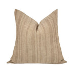 PILLOW COMBO || Set Of Three Designer Pillow Covers, Brown Stripes, Cream and Rust Stripes, Linen Greenish Blue Floral