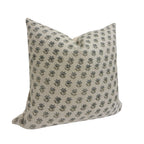 VERA || Designer Floral Linen Pillow Cover, Small Print Floral Pillow Cover, Block Print Linen Pillow