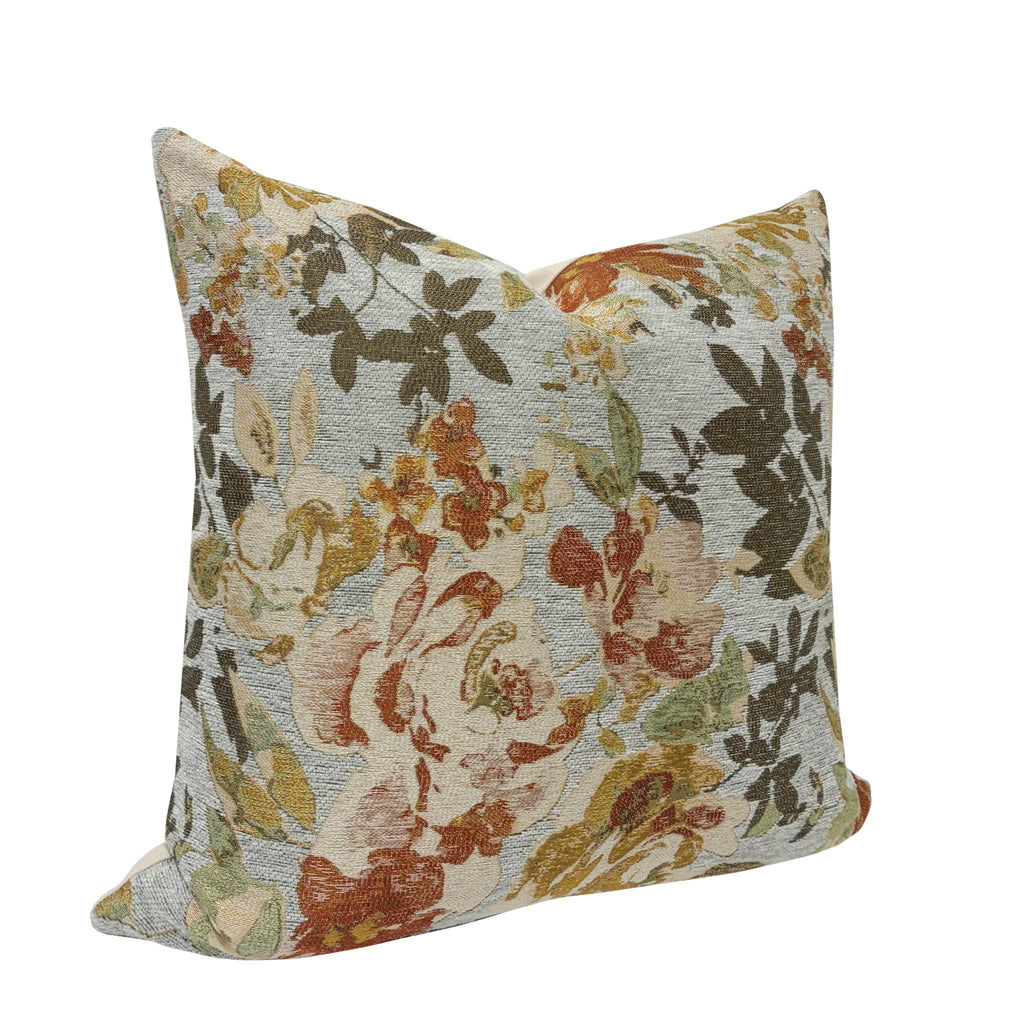 MARGARET  || Designer Cotton Blend Pillow Cover, Vintage Floral Pillow Cover, English Country Floral Pillow Cover, French Country