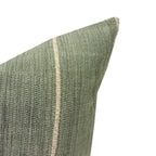 RIDGE || Leafy Green Woven Pillow Cover, Striped Pillow, Designer Pillow, Green Textured Pillow Cover