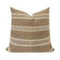 OAKLEY || Brown Striped Woven Pillow Cover, Striped Pillow, Designer Pillow, Brown Woven Textured Pillow