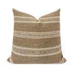 OAKLEY || Brown Striped Woven Pillow Cover, Striped Pillow, Designer Pillow, Brown Woven Textured Pillow