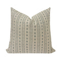 TESS || Designer Floral Linen Pillow Cover, Teal and Beige Floral Pillow Cover, Block Print Linen Pillow, Small Floral Pillow